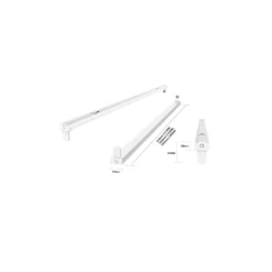 Noxion Allmänbruksarmatur Click V2 LED T8 | Passande för 1x 60cm LED Rör