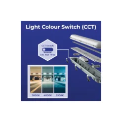Noxion LED Allmänbruksarmatur Vattentät Poseidon V3.0 35-65W 4550-9100lm - 830-865 CCT | 150cm - Kabelgenomföring (5x2.5mm2)