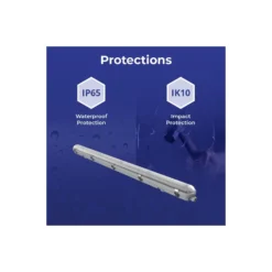 Noxion LED Allmänbruksarmatur Vattentät Poseidon V3.0 10-18W 1300-2520lm - 830-865 CCT | 60cm - Kabelgenomföring (5x2.5mm2)
