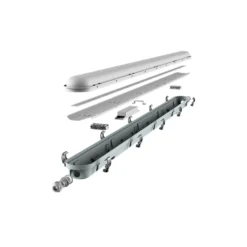 Noxion LED Allmänbruksarmatur Vattentät Poseidon V3.0 30W 3900/4200lm - 830-865 CCT | 120cm - Kabelgenomföring (5x2.5mm2) - Rörelse- Och Ljussensor