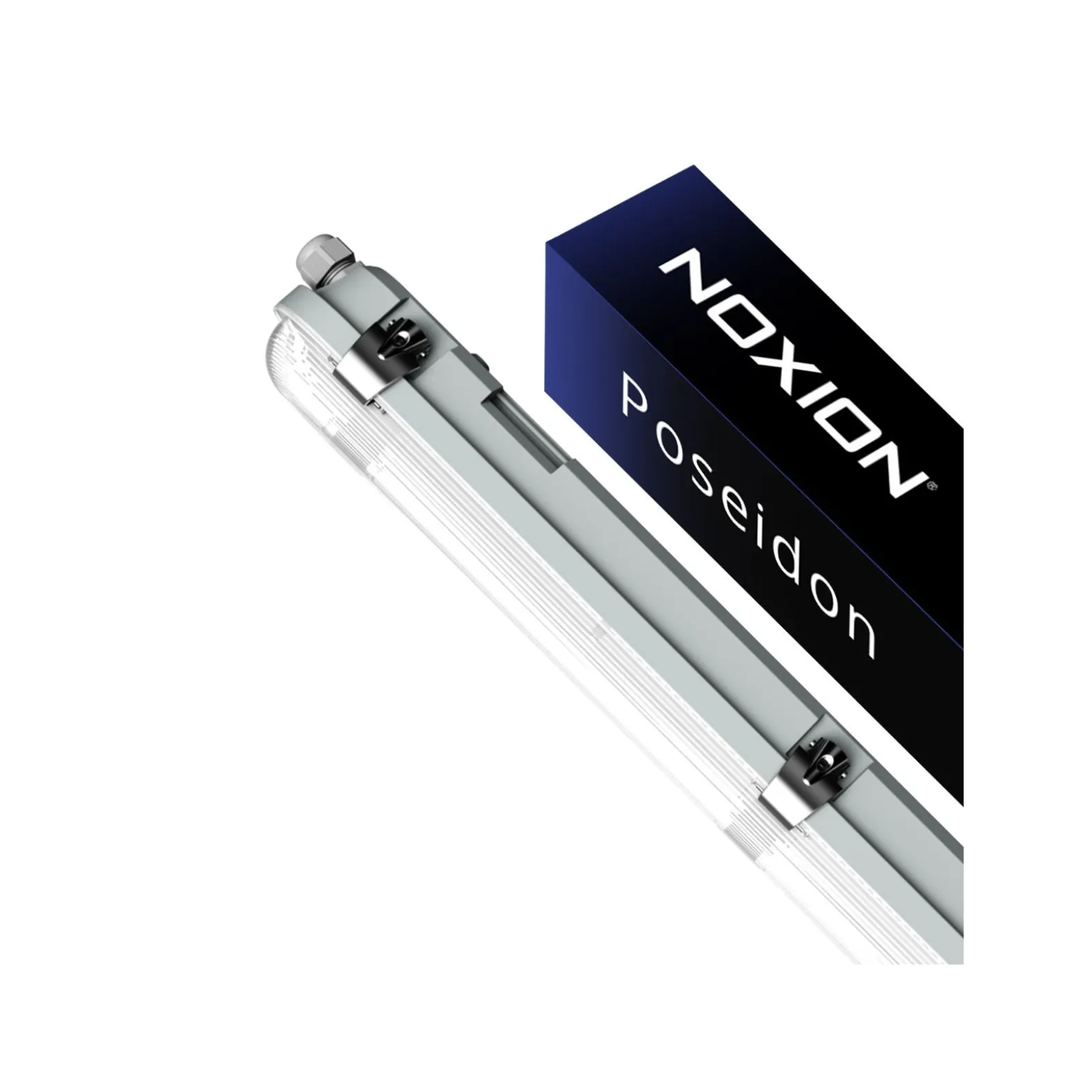 Noxion LED Allmänbruksarmatur Vattentät Poseidon V3.0 43W 5590/6020lm - 830-865 CCT | 150cm - Kabelgenomföring (5x2.5mm2) - Rörelse- Och Ljussensor