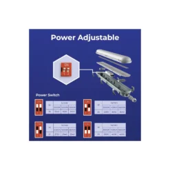 Noxion LED Allmänbruksarmatur Vattentät Poseidon V3.0 30W 3900/4200lm - 830-865 CCT | 120cm - Kabelgenomföring (5x2.5mm2) - Dali Dimbar