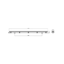 Noxion LED Allmänbruksarmatur Vattentät ArmaturPoseidon V2.0incl. 1x Noxion LED Rör T8 Standard Output 15W 1800lm - 865 Dagsljus | 120cm