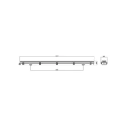 Noxion LED Allmänbruksarmatur Vattentät ArmaturPoseidon V2.0incl. 2x Noxion LED Rör T8 Standard Output 15W 2x1800lm - 830 Varm Vit | 120cm