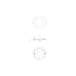 Noxion LEDDownlight SlimV2.0TRIAC Dimbar 12W 1200lm 830 Varm Vit | 170mm - Utskärning 150mm - IP44