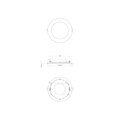 Noxion LED Downlight Slim V2.0 12W 1200lm 120D - 840 Kallvit | 170mm - Utskärning 150mm - IP44 - 1-10v Dimbar