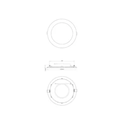 Noxion LED Downlight Slim V2.0 24W 2400lm 120D - 830 Varm Vit | 225mm - Utskärning 200mm - IP44 - Dali Dimbar