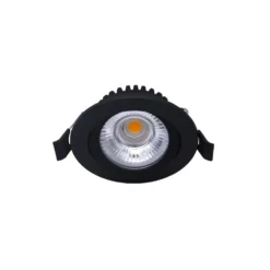 Noxion LED Lutningsbar Slim Spot Svart 6W 550lm - 930 Varm Vit | Utskärning 75mm - IP54 - Bästa färgåtergivning