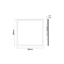Noxion LED Panel Delta Pro V3 30W 3960lm - 830 Varm Vit | 60x60cm - UGR <19 - Philips Xitanium Drivdon - 3 Timmar Nödbelysning
