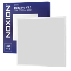 Noxion LED Panel Delta Pro V3 30W 3960lm - 830 Varm Vit | 60x60cm - UGR <19 - Philips Xitanium Drivdon - 3 Timmar Nödbelysning