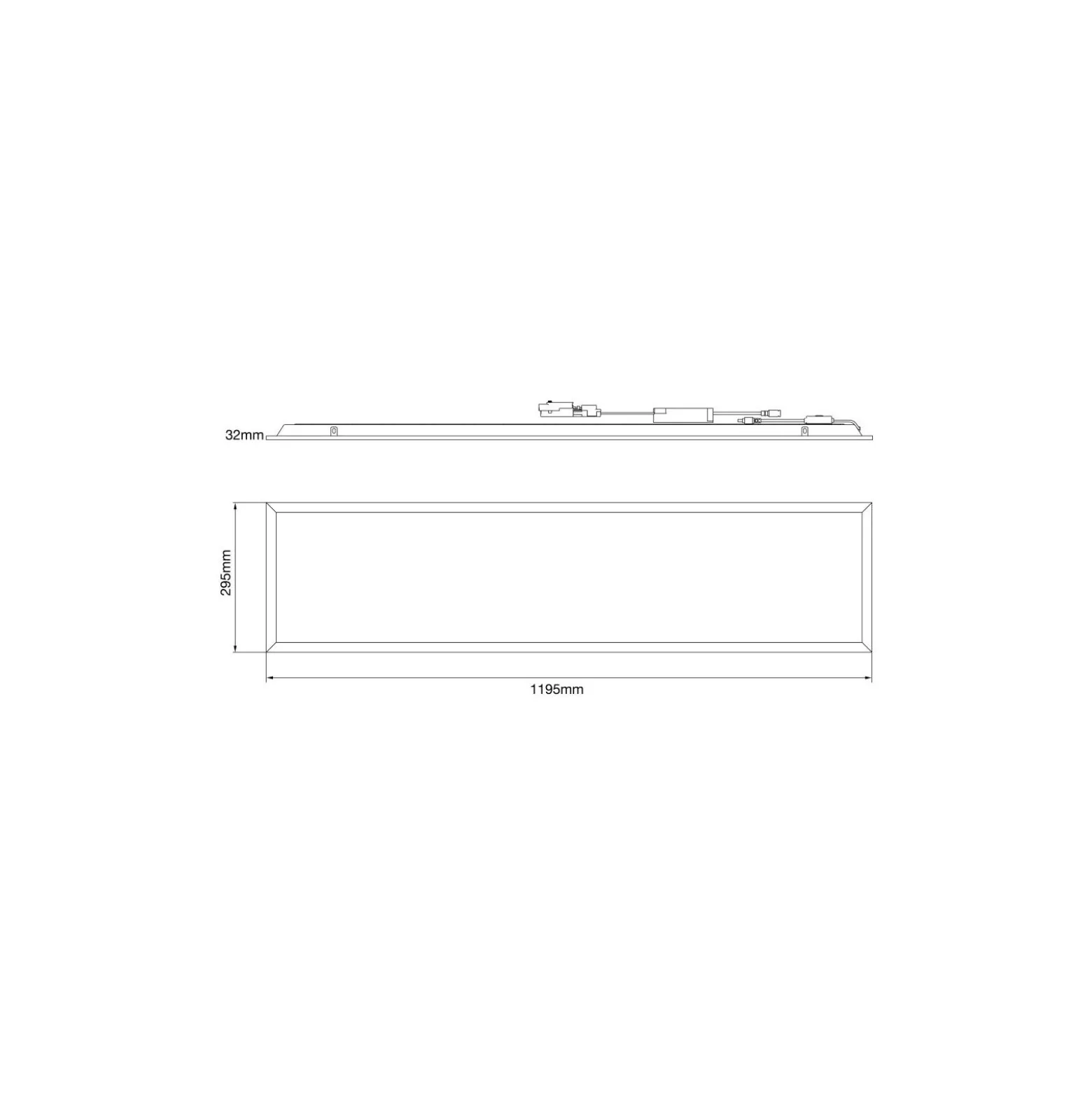 Noxion LED Panel Delta Value V5 28W 3920lm - 830-840 CCT | 30x120cm - Backlit - TRIAC Dimbar