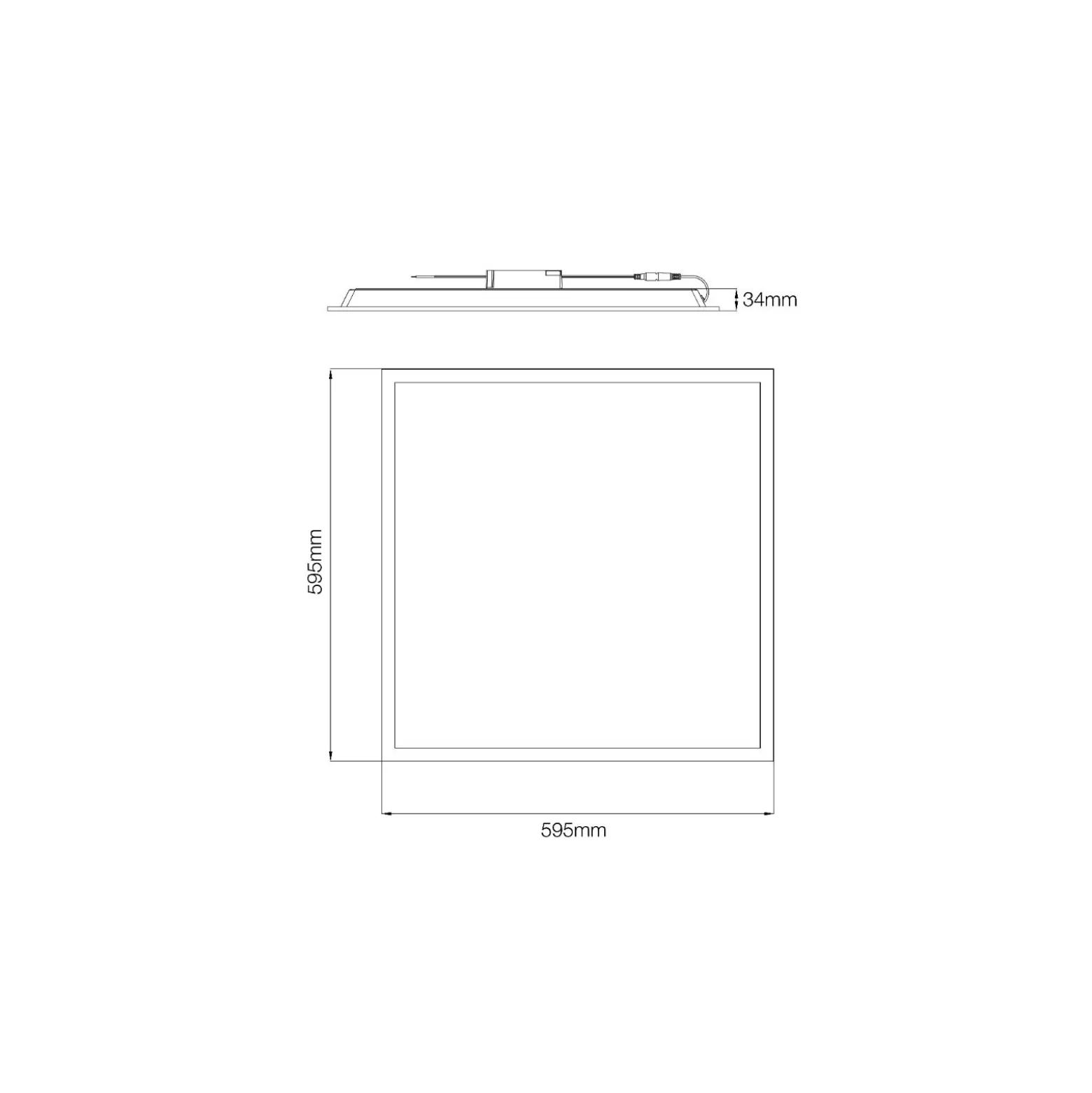 Noxion LED Panel Ecowhite V4.0 28W 3200lm - 830 Varm Vit | 60x60cm - UGR <19 - Philips driver