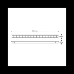Noxion LED Panel Louvre Excell G2 15x150cm 3000K 38W UGR<15 Matt Reflektor | Varm Vit - Ersättare 1x49W