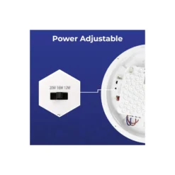 Noxion LED Plafond Pro V2 12/16/20W 2400lm - 830-840-865 CCT | 325mm - IP65 - Rörelse- och Ljussensor + Ring Vit