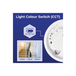 Noxion LED Plafond Pro V2 12/16/20W 2400lm - 830-840-865 CCT | 325mm - IP65 - Rörelse- och Ljussensor + Ögonlock Ring Vit