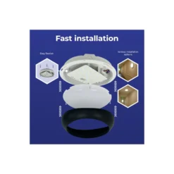 Noxion LED Plafond Pro V2 12/16/20W 2400lm - 830-840-865 CCT | 325mm - IP65 - Rörelse- och Ljussensor - 3 Timmar Nödbelysning + Ring Svart
