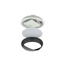 Noxion LED Plafond Pro V2 12/16/20W 2400lm - 830-840-865 CCT | 325mm - IP65 - Rörelse- och Ljussensor - 3 Timmar Nödbelysning + Ögonlock Ring Svart
