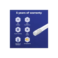 Noxion LED Rör T8 Avant (EM/Mains) Standard Output 15W 1800lm - 840 Kallvit | 120cm - Ersättare 36W