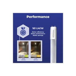 Noxion LED Rör T8 Avant Extreme (EM/Mains) Ultra Output 8.4W 1350lm - 830 Varm Vit | 60cm - Ersättare 18W