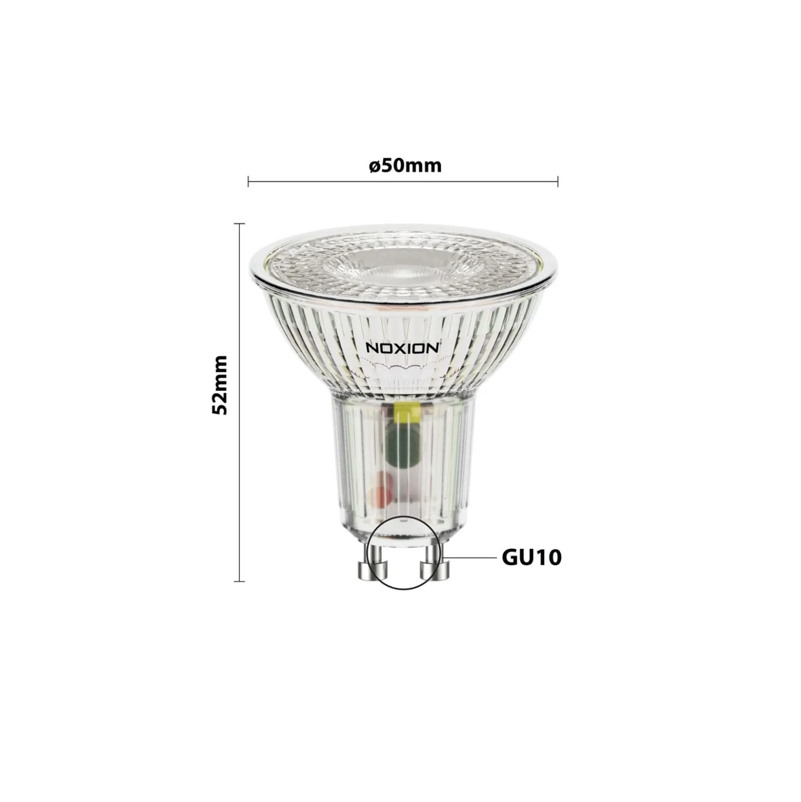 Noxion LED Spot GU10 PAR16 4.8W 450lm 36D - 827 Extra Varm Vit | Ersättare 65W