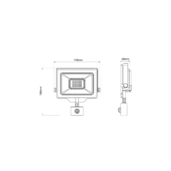 Noxion LED Strålkastare Beamy G3.1 Svart 30W 3300lm 110D - 830 Varm Vit | IP44 - Rörelse- och Ljussensor - Symmetrisk