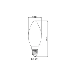 Noxion Lucent LED E14 Kronljus Filament Klar 4.5W 470lm - 827 Extra Varm Vit | Dimbar - Ersättare 40W