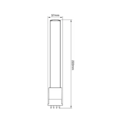 Noxion Lucent PL-S LED 6W - 827 Extra Varm Vit | 4-Stift - Ersättare 11W