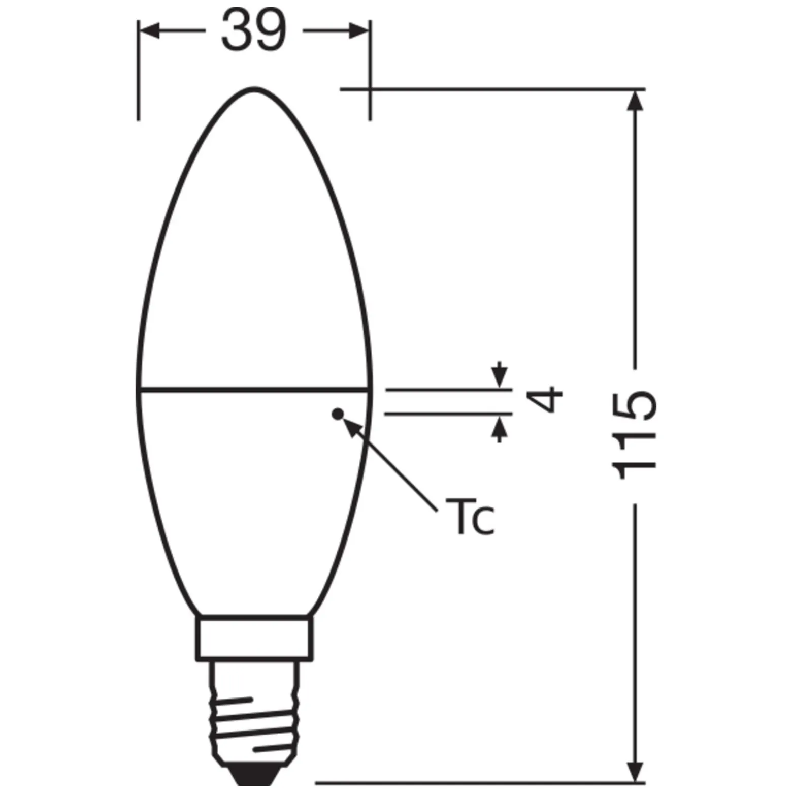 Osram Classic LED E14 Kronljus Matt 7.5W 806lm - 827 Extra Varm Vit | Ersättare 60W