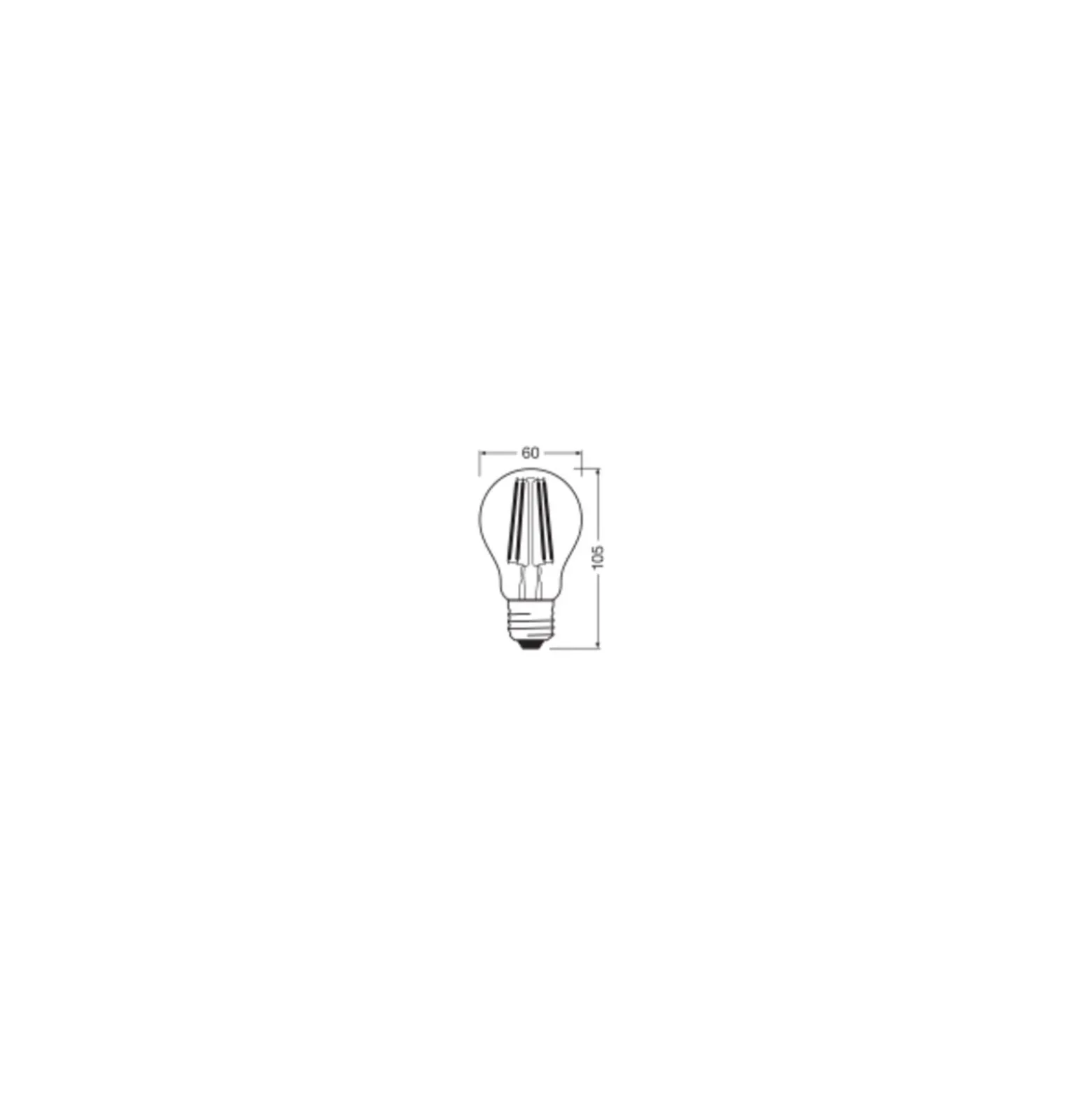 Osram Classic LED E27 Päron Filament Klar 11W 1521lm - 865 Dagsljus | Ersättare 100W