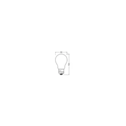 Osram Classic LED E27 Päron Filament Matt 5W 1055lm Ultra Efficiency - 840 Kallvit | Ersättare 75W