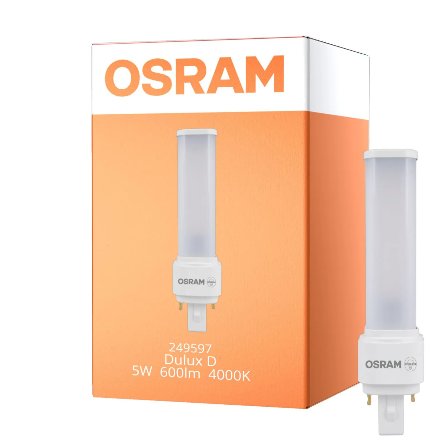 Osram Dulux-D LED 5W 600lm - 840 Kallvit | 2-Stift - Ersättare 10W
