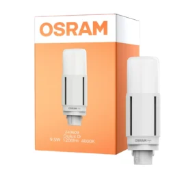 Osram Dulux-D LED 9.5W 1200lm - 840 Kallvit | 2-Stift - Ersättare 26W