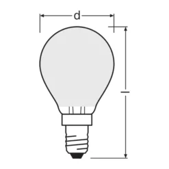 Osram LED Classic LED E14 Päron Filament Matt 3.8W 806lm - 840 Kallvit | Ersättare 60W
