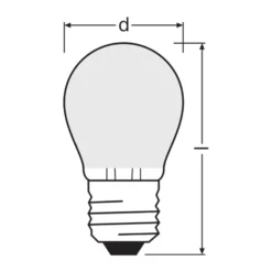Osram LED Classic LED E27 Päron Filament Matt 2.2W 470lm - 827 Extra Varm Vit | Ersättare 40W