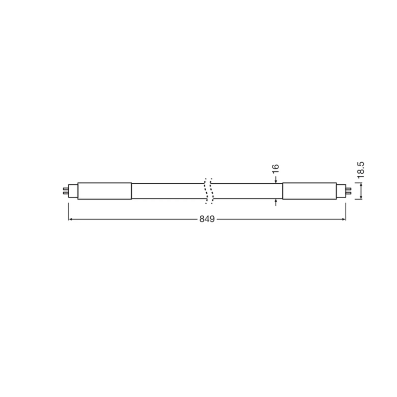 Osram LED Rör T5 (HF) High Efficiency 10W 1350lm - 830 Varm Vit | 85cm - Ersättare 21W