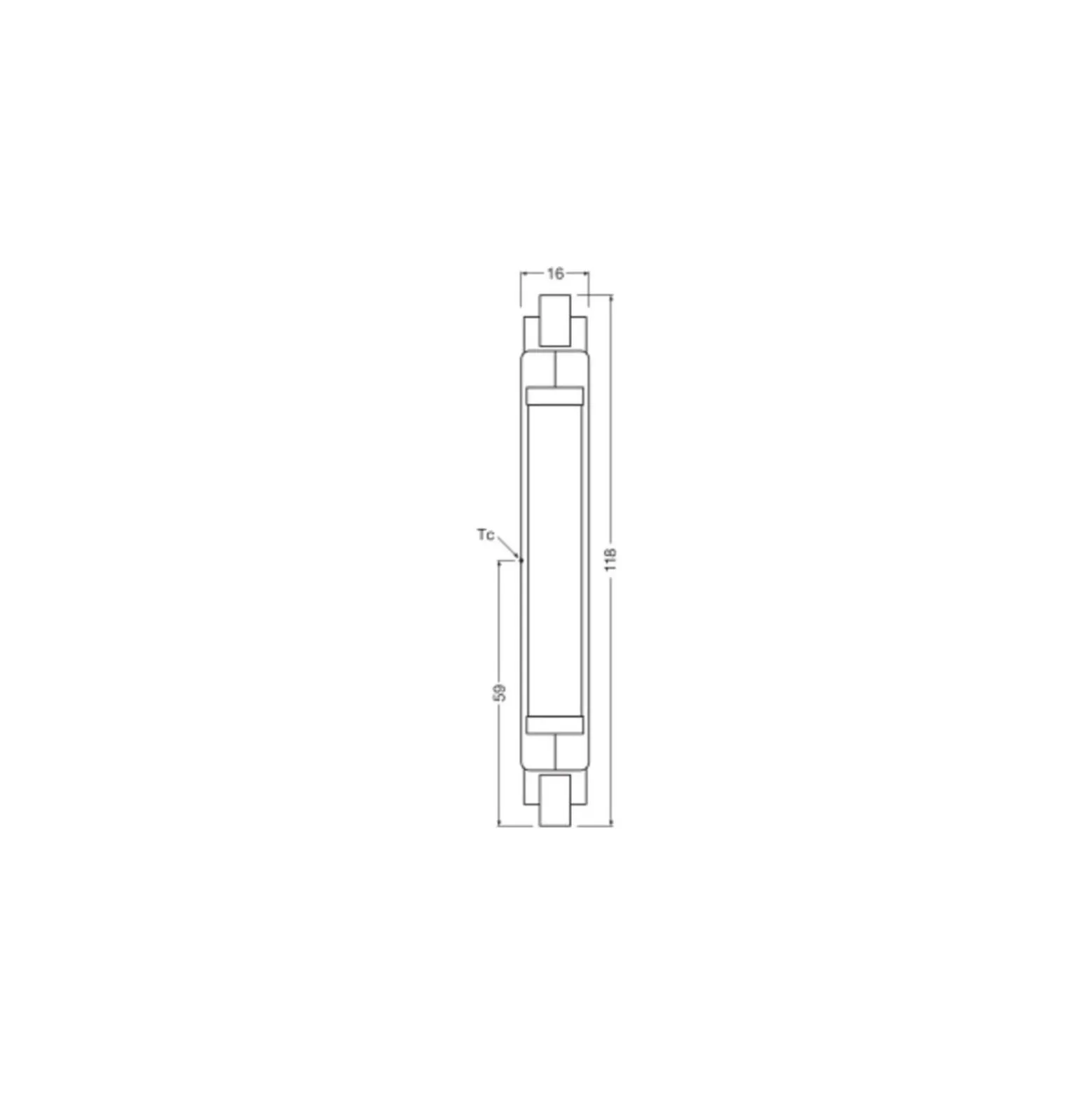 Osram LED Slim Line R7S LED R7S 118mm Klar 8W 806lm - 840 Kallvit | Ersättare 60W