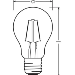 Osram LED Star Classic Decor E27 Päron Filament Matt 2.5W 10lm - Blue | Ersättare 4W