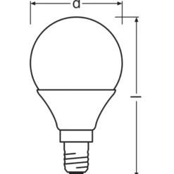 Osram LED Star Classic E14 Boll Matt 3.3W 250lm - 827 Extra Varm Vit | Ersättare 25W