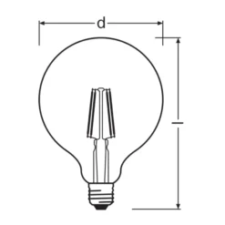 Osram LED Superstar E27 Globe G125 Filament Klar 11W 1521lm - 927 Extra Varm Vit | Bästa Färgåtergivning - Ersättare 100W