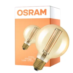 Osram Vintage 1906 LED E27 Globe Filament Guld 95mm 5.8W 470lm - 822 Extra Varm Vit | Dimbar