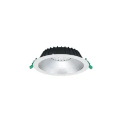 Sylvania LED Downlight Insaver Slim 225 Aluminium Vit 41W 4800lm 70D - 830 Varm Vit | Utskärning 225mm - IP44 - Dimbar