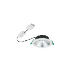 Sylvania LED Downlight Insaver Slim 175 Aluminium Vit 13W 1700lm 70D - 840 Kallvit | Utskärning 175mm - IP44 - Dimbar