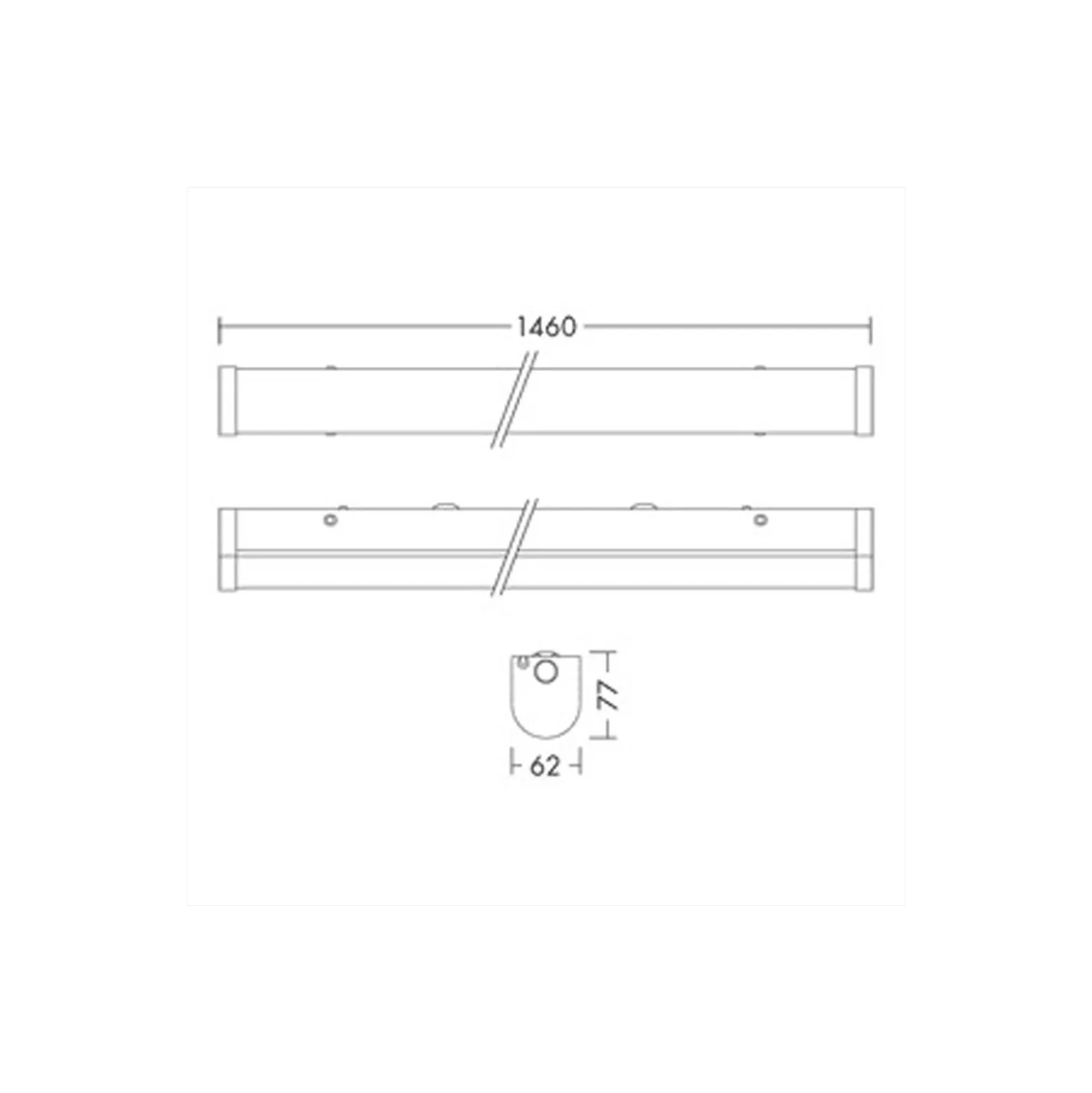 THORNeco LED Allmänbruksarmatur Poppy 40W 4504lm - 840 Kallvit | 150cm - 3 Timmar Nödbelysning
